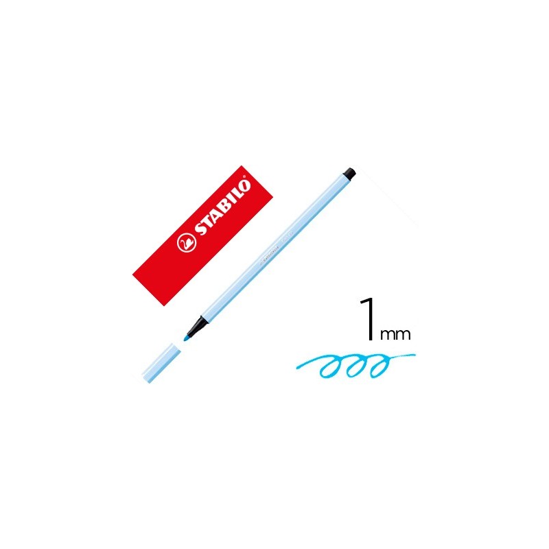 ROTULADOR STABILO ACUARELABLE PEN 68 AZUL CLARO 1 MM