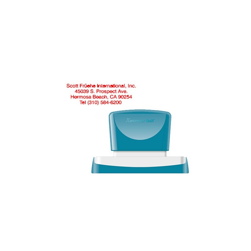 SELLO X'STAMPER QUIX PERSONALIZABLE COLOR ROJO MEDIDAS 28X78 MM Q-24