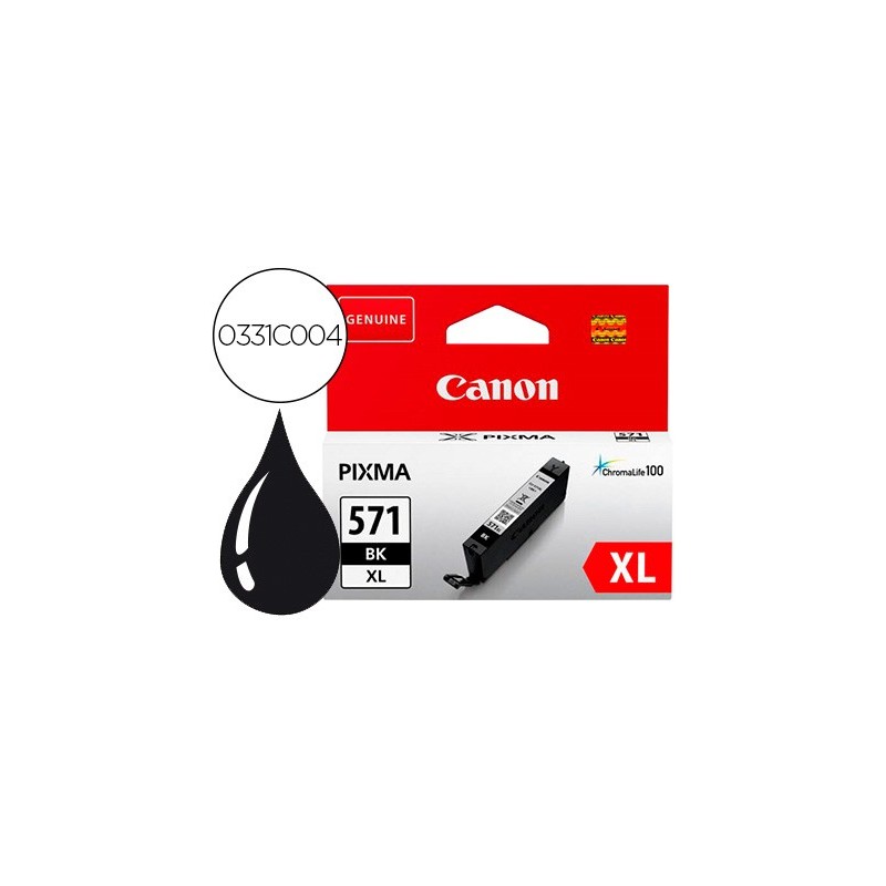 INK-JET CANON CLI-571XL PIXMA MG6852 / TS6050 / TS8050 NEGRO ALTA CAPACIDAD