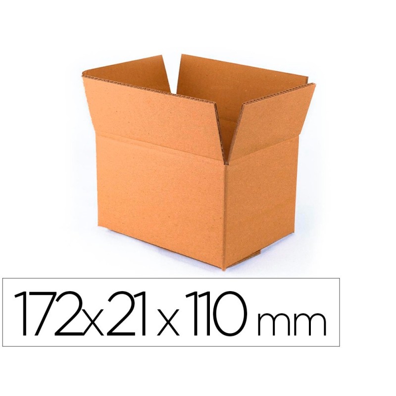 CAJA PARA EMBALAR Q-CONNECT USOS VARIOS CARTON DOBLE CANAL MARRON 172X217X110 MM