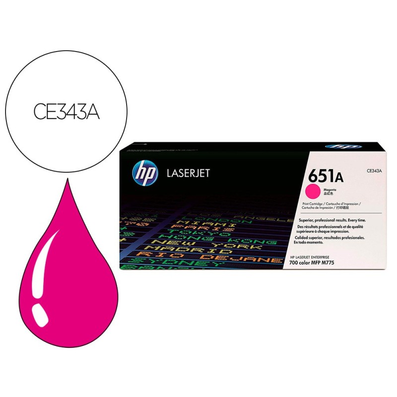 TONER HP 651A LASERJET MFP M775DN / M775F / M775Z / M775Z MAGENTA 16.000 PAGINAS