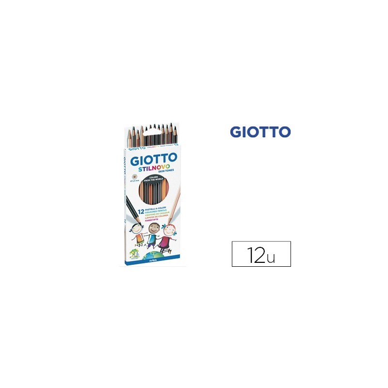 LAPICES DE COLORES GIOTTO STILNOVO SKIN TONES CAJA DE 12 COLORES