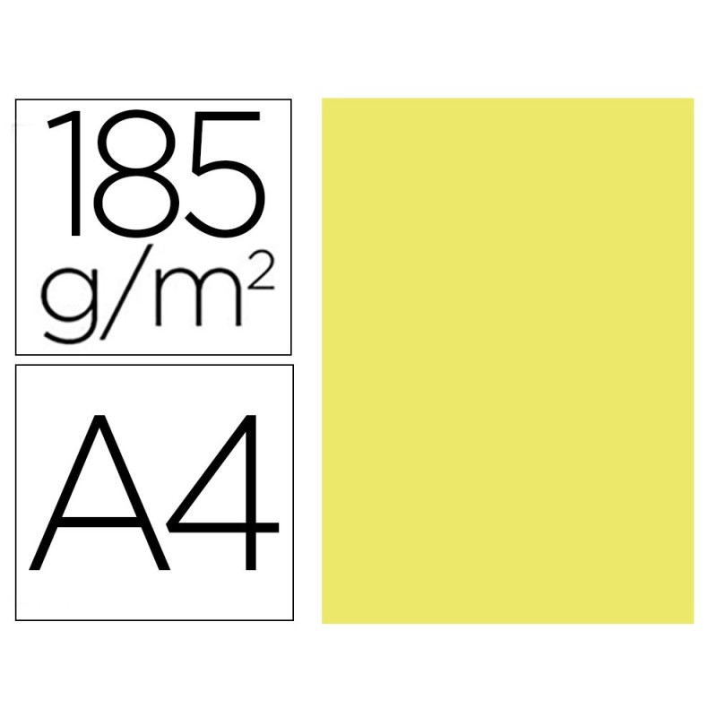 CARTULINA GUARRO DIN A4 KIWI 185 GR PAQUETE DE 50 HOJAS