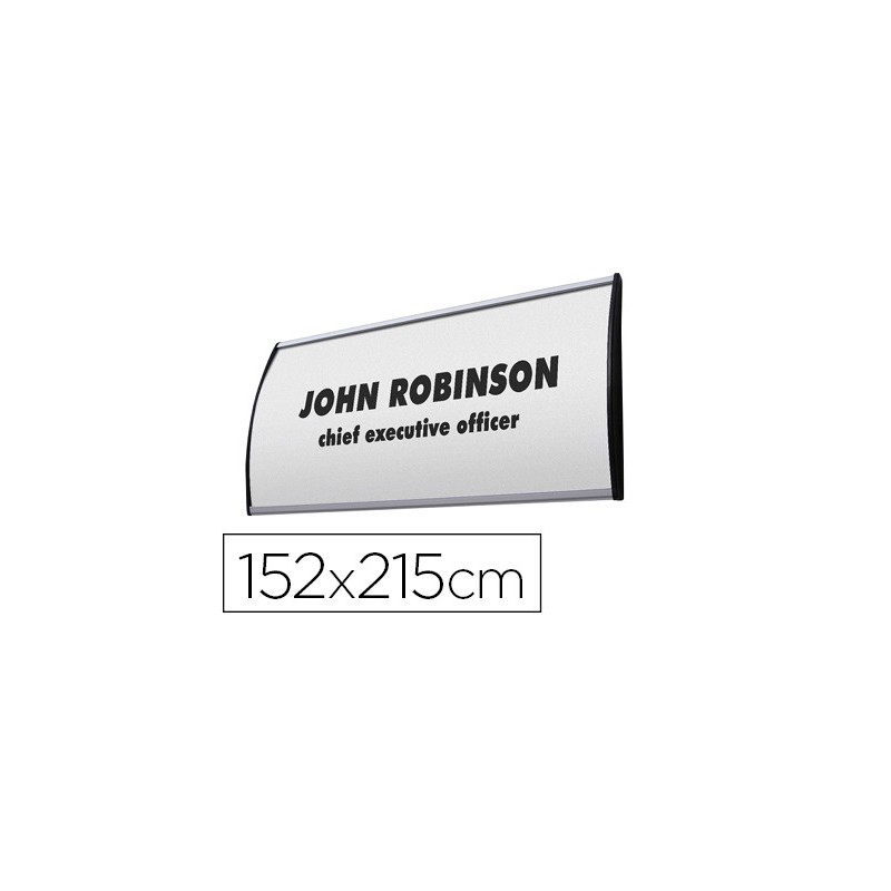 IDENTIFICADOR MURAL JANSEN DISPLAY CURVO DIN A5 PERFIL ALUMINO 152X215 MM