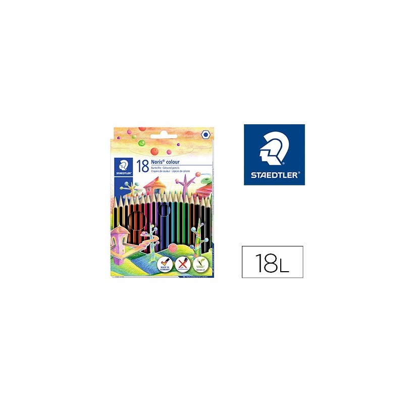 LAPICES DE COLORES STAEDTLER WOPEX ECOLOGICO 18 COLORES EN CAJA DE CARTON