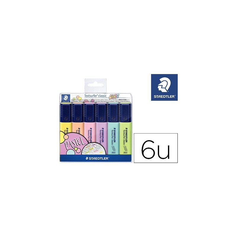 ROTULADOR TEXTSURFER CLASSIC 364 PASTEL & VINTAGE BOLSA DE 6 UNIDADES COLORES SURTIDOS