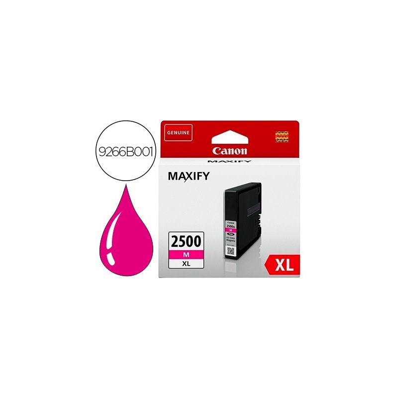 INK-JET CANON PGI 2500 XL MAXIFY IB4050 / MB5050 / MB5150 / MB5155 / MB5350 / MB5450 MAGENTA 1295 PAGINAS