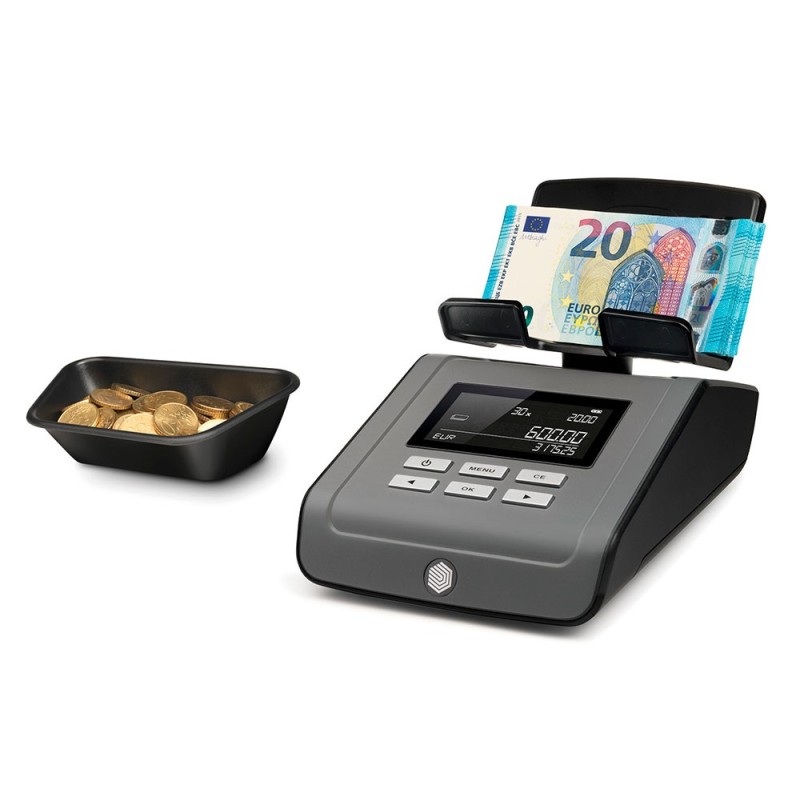 BALANZA CONTADORA DE DINERO SAFESCAN 6165 CUENTA MONEDAS BILLETES CARTUCHOS DE MONEDAS Y FAJOS DE BILLETES