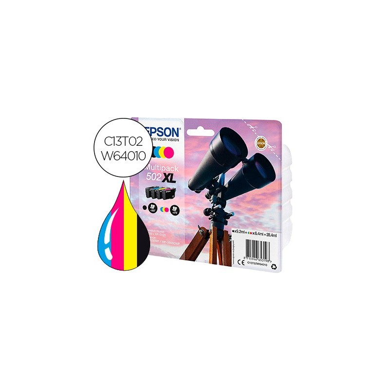 INK-JET EPSON 502 XL XP-5105 MULTIPACK NEGRO AMARILLO CIAN Y MAGENTA