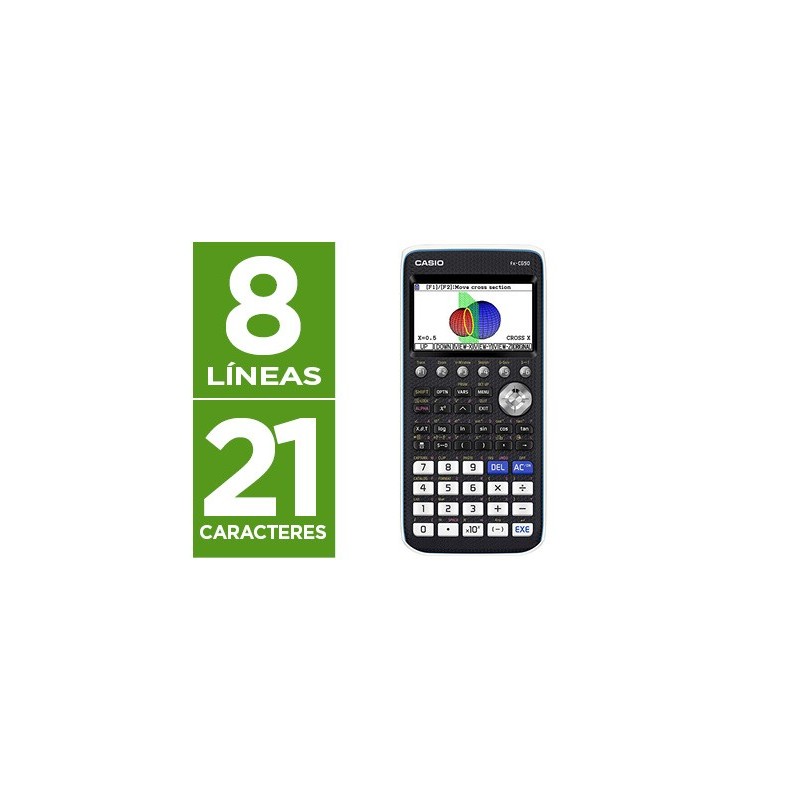 CALCULADORA CASIO FX-CG50 CIENTIFICA GRAFICA 8 LINEAS 21 CARACTERES PANTALLA COLOR 3D MEMORIA 16 MB CONEXION USB