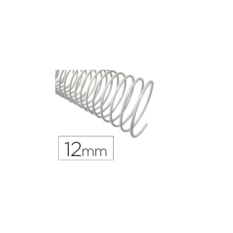 ESPIRAL METALICO Q-CONNECT BLANCO 64 5:1 12 MM 1MM CAJA DE 200 UNIDADES
