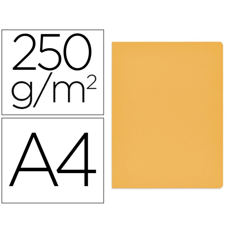 SUBCARPETA CARTULINA GIO SIMPLE INTENSO DIN A4 AMARILLO 250G/M2