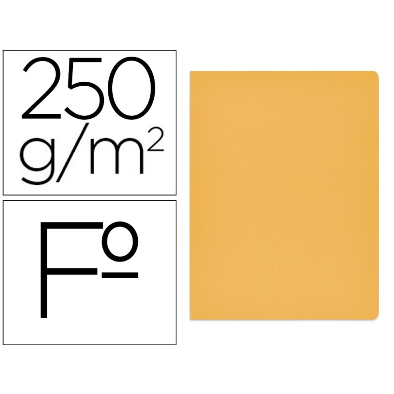 SUBCARPETA CARTULINA GIO SIMPLE INTENSO FOLIO AMARILLO 250G/M2