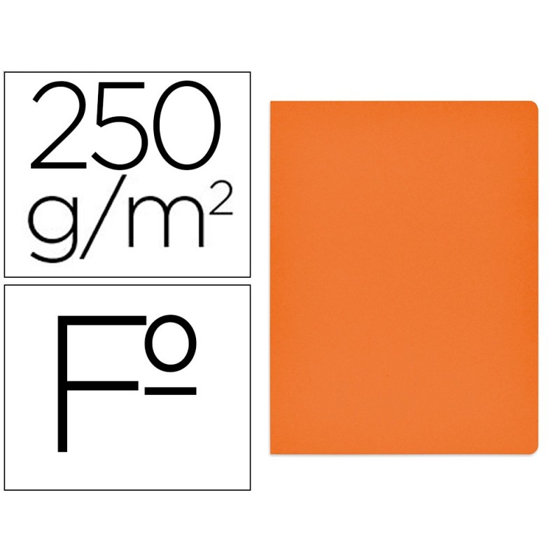 SUBCARPETA CARTULINA GIO SIMPLE INTENSO FOLIO NARANJA 250G/M2