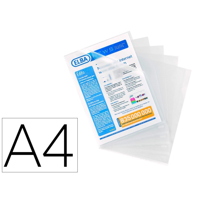 CARPETA DOSSIER UERO ELBA STANDARD FOLIO PLASTICO 140 MC PIEL NARANJA CAJA DE 100 UNIDADES