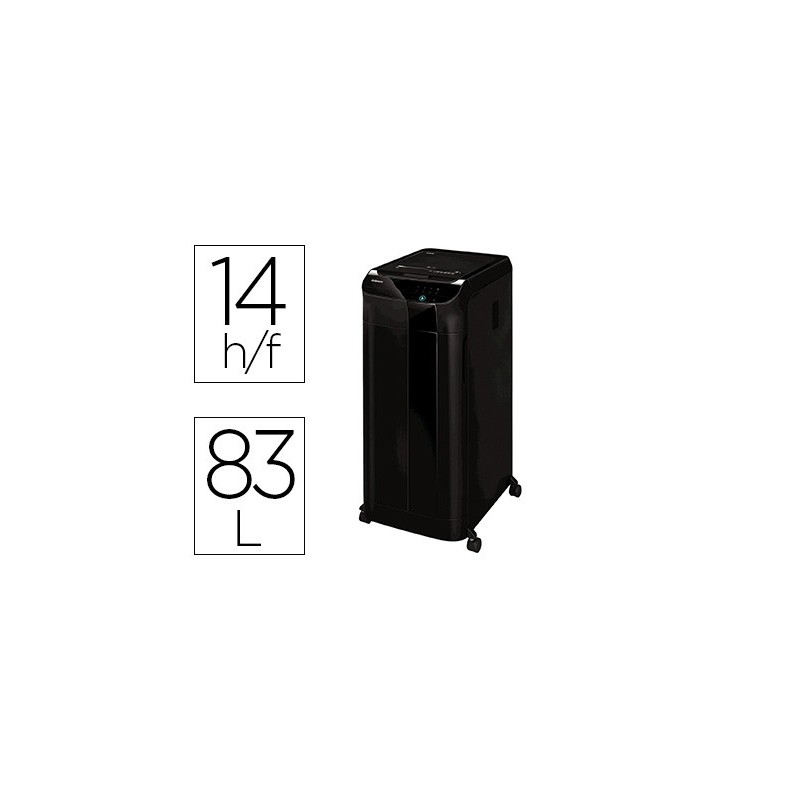 DESTRUCTORA DE DOCUMENTOS FELLOWES AUTOMAX 600M CAPACIDAD DE HOJAS 600 SEGURIDAD P5 CLIPS Y TARJETAS