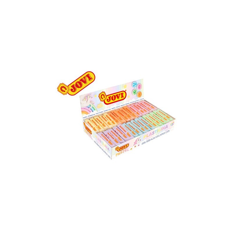 PLASTILINA JOVI 70 TAMAO PEQUEO CAJA DE 30 UNIDADES COLORES PASTEL SURTIDOS 50G