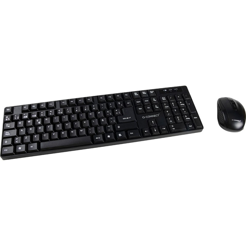 SET TECLADO + RATON INALAMBRICO Q-CONNECT 2.4G NEGRO COMPATIBLE WINDOWS 98 / NT / ME / 2000 / XP / 7 /