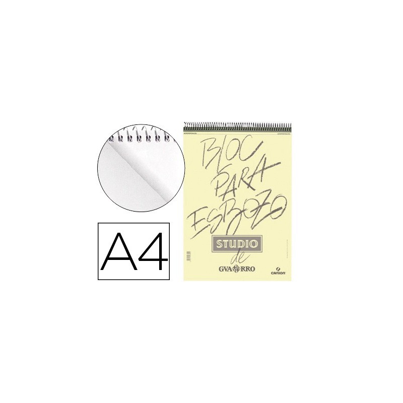 BLOC DIBUJO ESBOZO CANSON DIN A4 MICROPERFORADO 21X29,7 CM 100 HOJAS GRANO FINO 90 GR