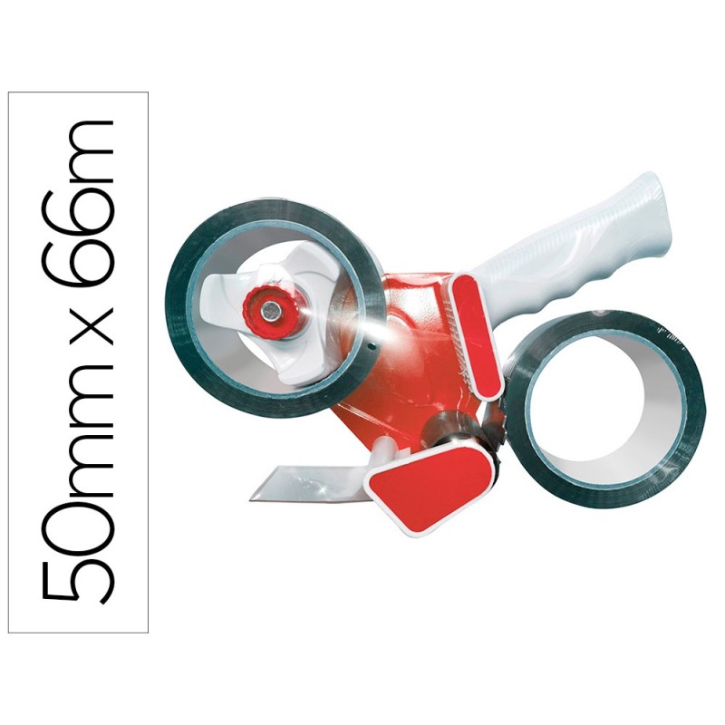 PORTARROLLO Q-CONNECT PARA EMBALAJE PARA CINTAS DE 66MT X 50MM INCLUYE 2 ROLLOS CINTA MARRON