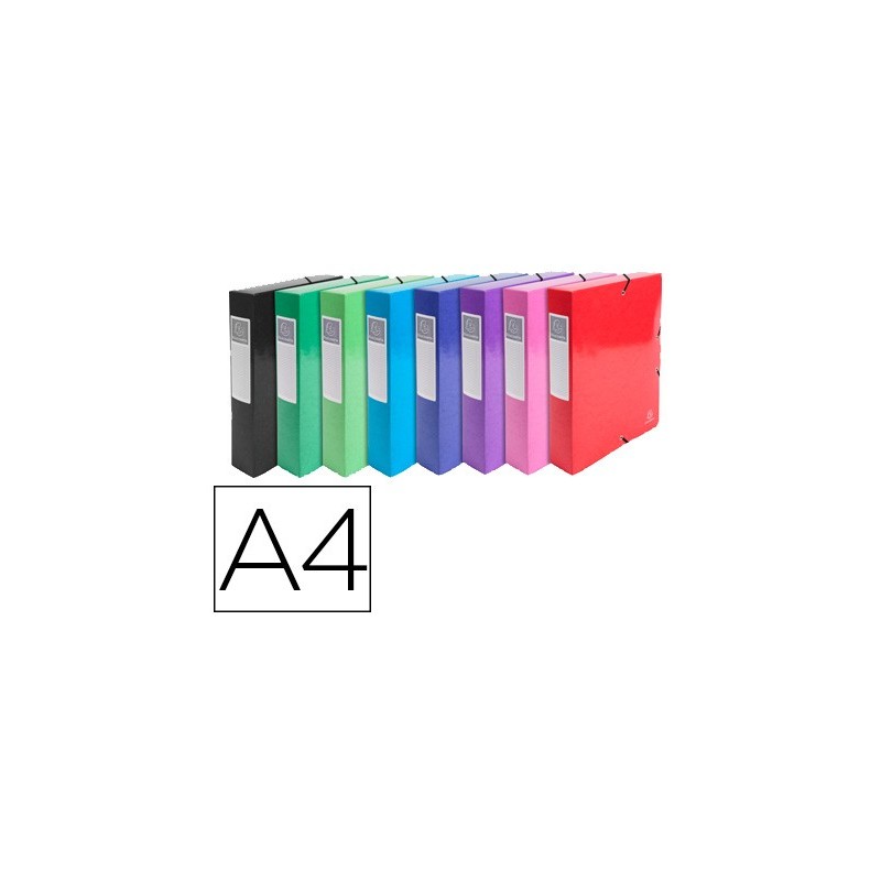 CARPETA DE PROYECTO EXACOMPTA IDERAMA CARTON LUSTRADO PLASTIFICADO DIN A4 LOMO 80 MM COLORES SURTIDOS