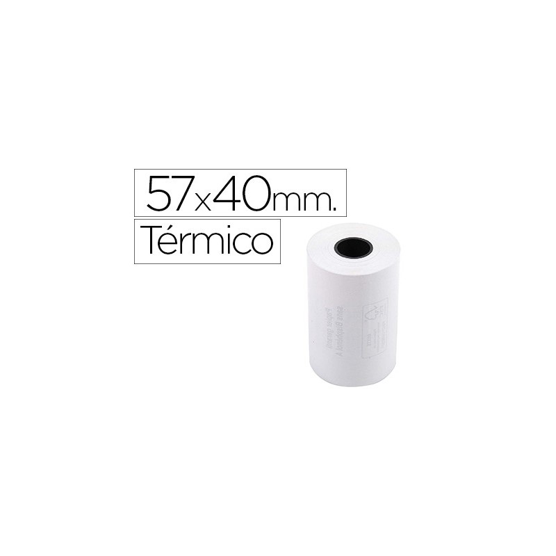 ROLLO SUMADORA EXACOMPTA TERMICO 57 MM X 40 MM 55 G/M2 SIN BISFENOL A