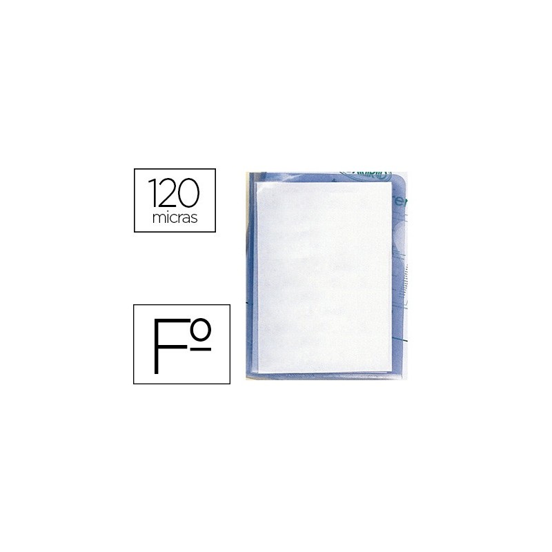 CARPETA DOSSIER UERO PLASTICO Q-CONNECT FOLIO 120 MICRAS TRANSPARENTE