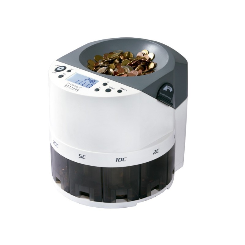 CONTADOR Y CLASIFICADOR DE MON EDAS Q-CONNECT PROFESIONAL SUMA RESTA Y TOTALIZA 450 MONEDAS/MINUTO CAPACIDAD 800 MONEDAS