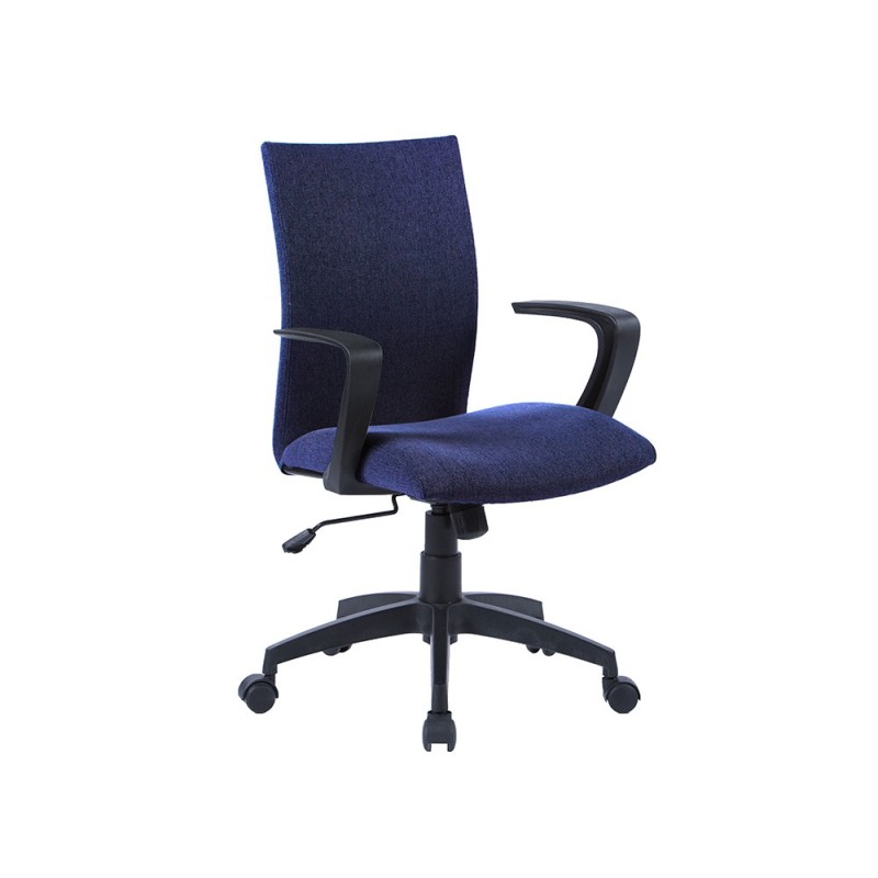 SILLA GIRATORIA Q-CONNECT BASE NYLON REGULABLE EN ALTURA 895+110MM ALTO 580MM ANCHO 550MM PROFUNDIDAD AZUL