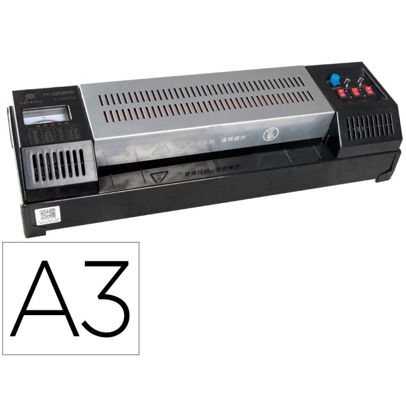 PLASTIFICADORA Q-CONNECT KF16918 PROFESIONAL RUGERIZADA CALIENTE DIN A3 CUATRO RODILLOS HASTA 200 MICRAS