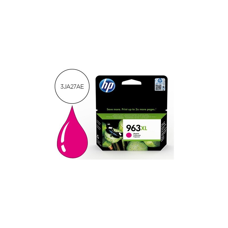 INK-JET HP 963 XL OFFICEJET PRO 9010 / 9020 / 9022 / 9023 / 9025 MAGENTA 1600 PAGINAS