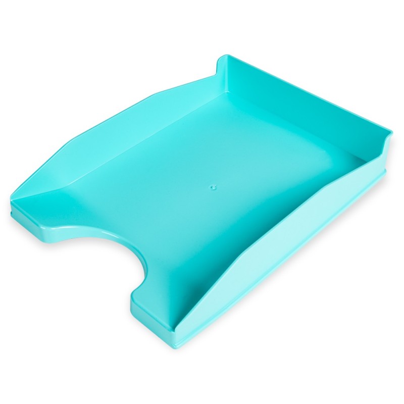 BANDEJA SOBREMESA PLASTICO Q-CONNECT TURQUESA OPACO 240X70X340 MM