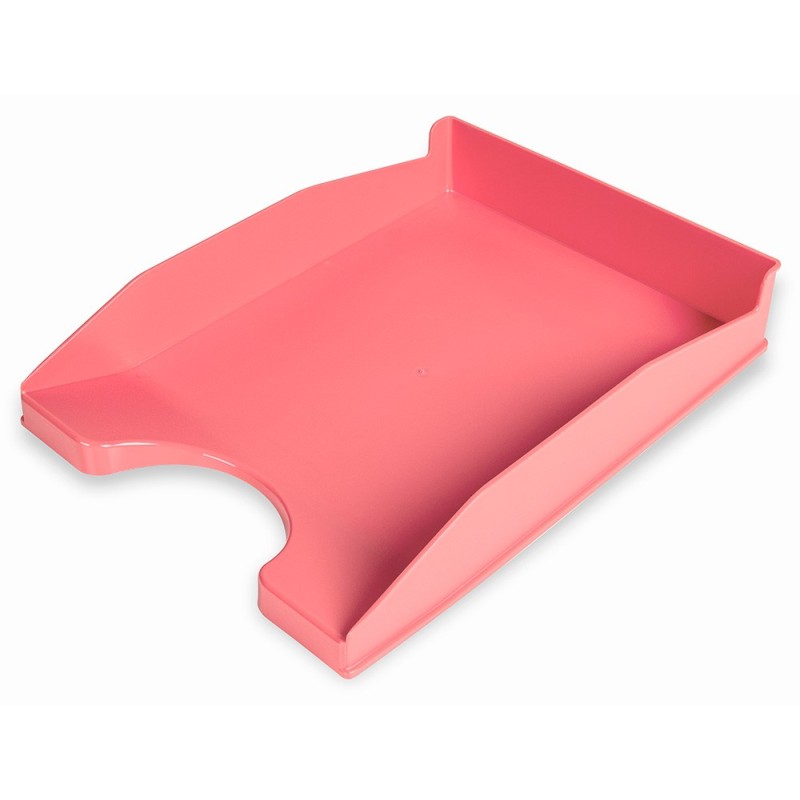 BANDEJA SOBREMESA PLASTICO Q-CONNECT CORAL OPACO 240X70X340 MM