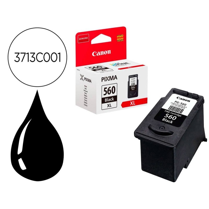 INK-JET CANON 560 PIXMA TS5350 / TS5351 / TS5352 / TS5353 NEGRO 180 PAGINAS