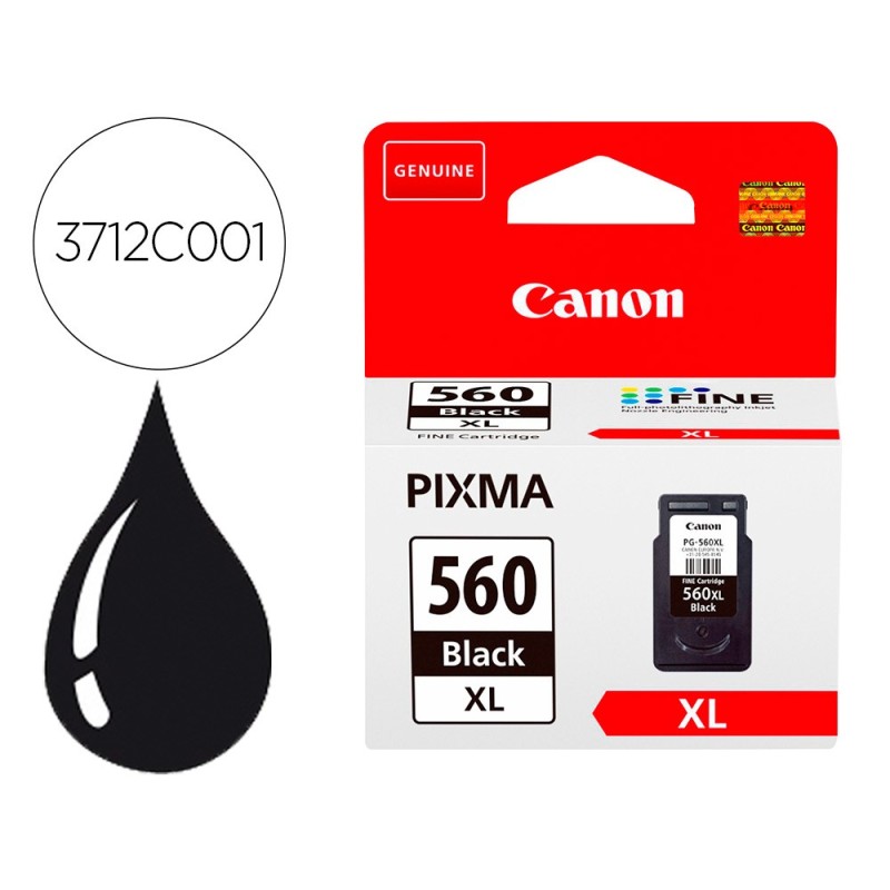 INK-JET CANON 560 XL PIXMA TS5350 / TS5351 / TS5352 / TS5353 NEGRO 4000 PAGINAS