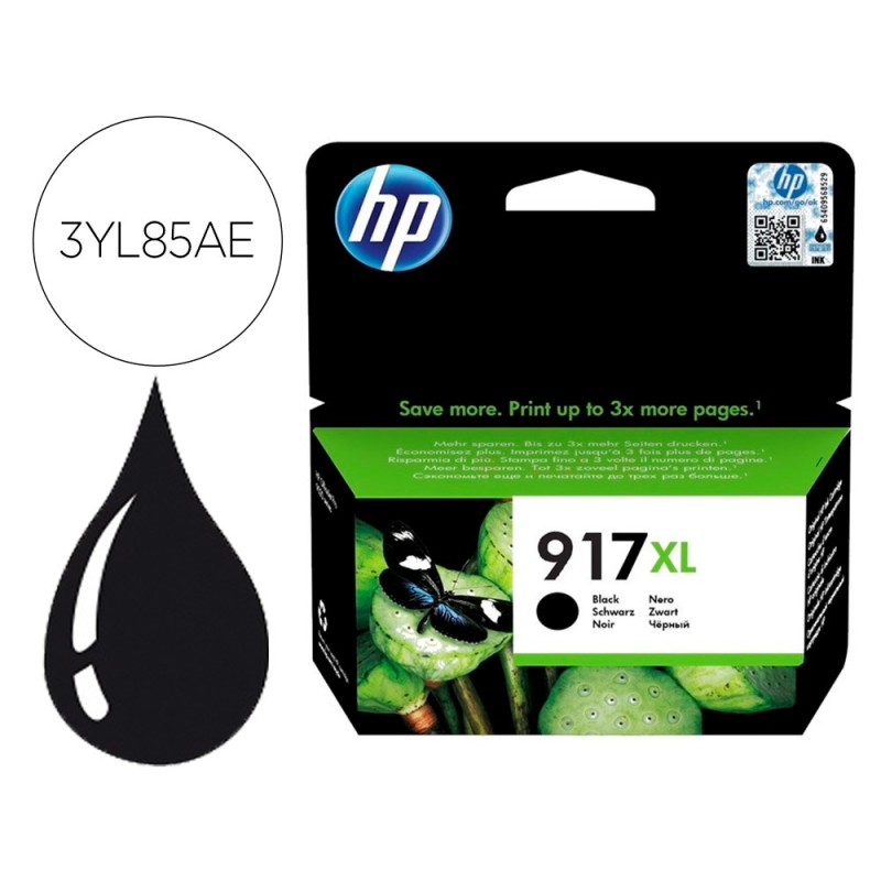 INK-JET HP 917 XL OFFICEJET PRO 8020 / 8022 / 8023 / 8024 / 8025 NEGRO 1.500 PAG