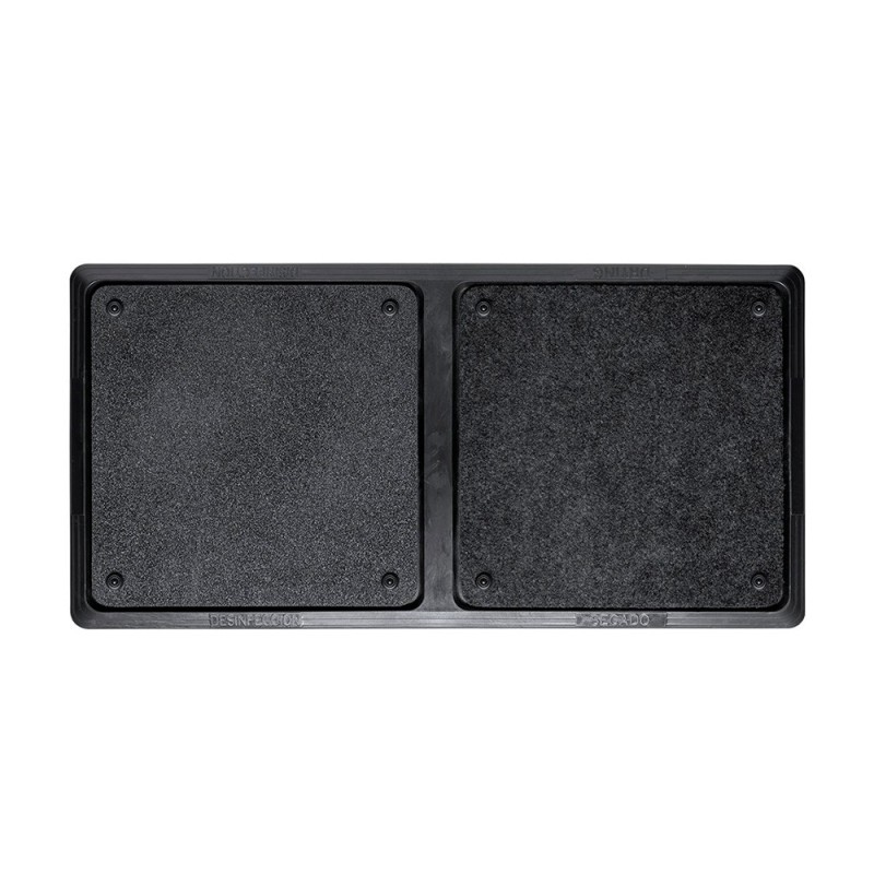 ALFOMBRA DESINFECTANTE Q-CONNECT DOS COMPARTIMENTOS DESINFECCION / SECADO 80X40 CM