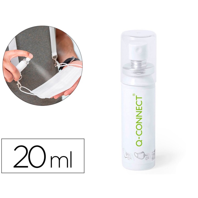 SPRAY HIGIENIZANTE Q-CONNECT PARA LIMPIEZA Y DESINFECCION BOTE DE 20 ML