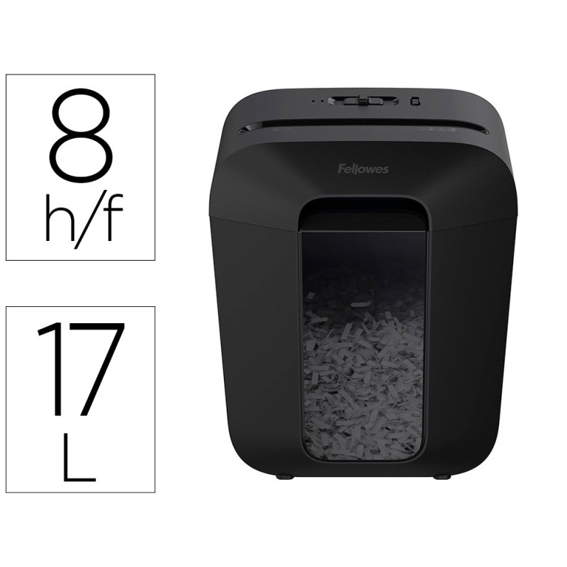 DESTRUCTORA DE DOCUMENTOS FELLOWES LX-45 CAPACIDAD DE CORTE 8 H SEGURIDAD P4 DESTRUYE GRAPAS CLIPS Y
