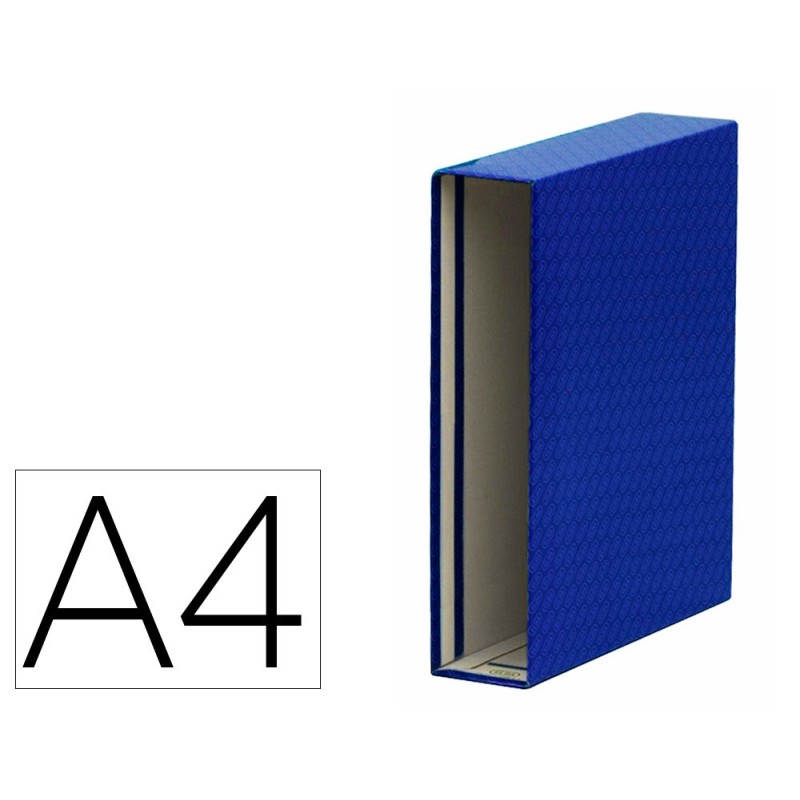 CAJA ARCHIVADOR DE PALANCA CARTON FORRADO ELBA DIN A4 LOMO 85 MM AZUL