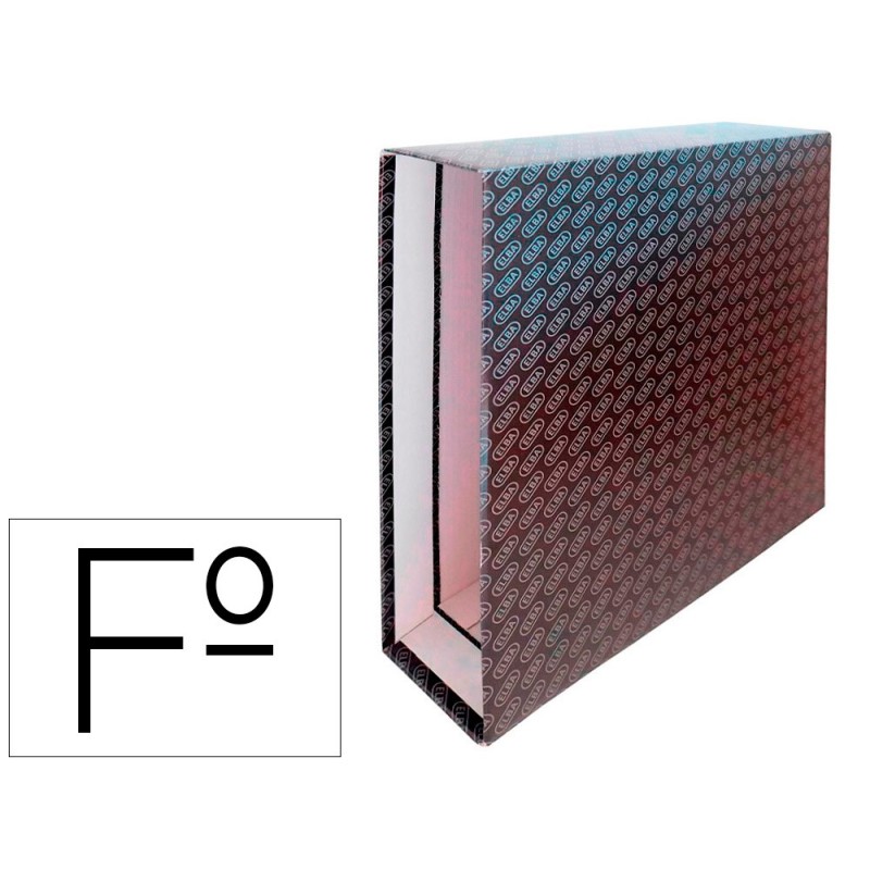 CAJA ARCHIVADOR DE PALANCA CARTON FORRADO ELBA FOLIO LOMO 85 MM NEGRO
