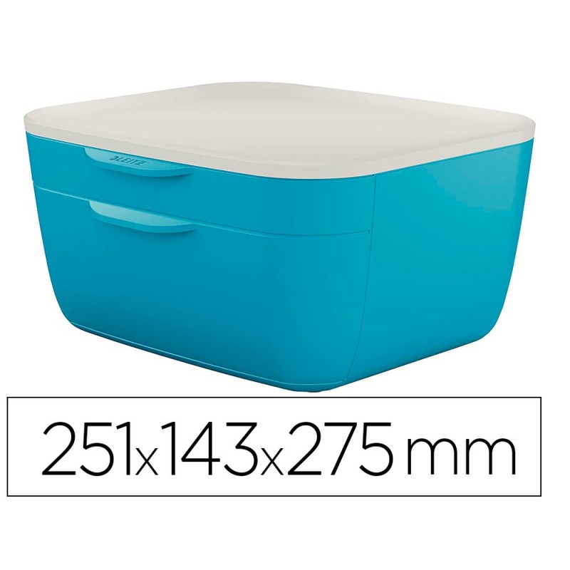 FICHERO CAJONES DE SOBREMESA LEITZ COSY 2 CAJONES AZUL