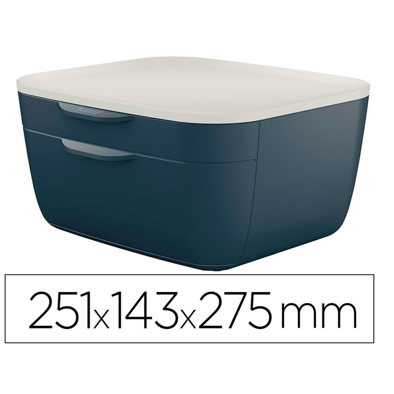 FICHERO CAJONES DE SOBREMESA LEITZ COSY 2 CAJONES GRIS