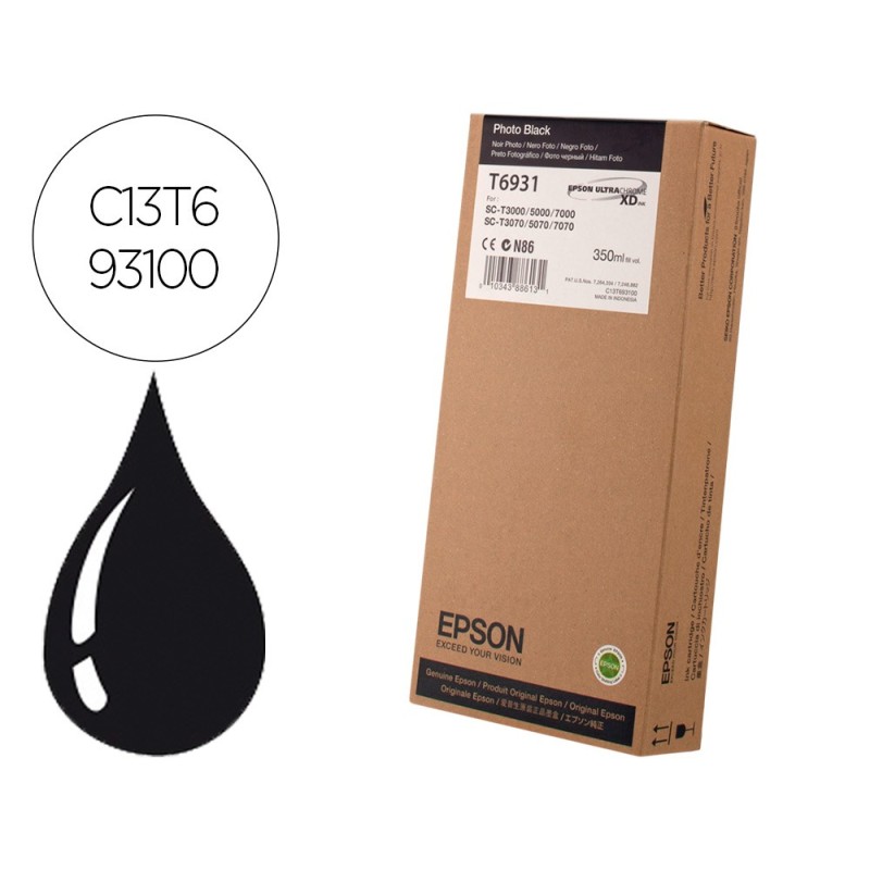 INK-JET EPSON GF SERIE SC-T NEGRO FOTO 350 ML