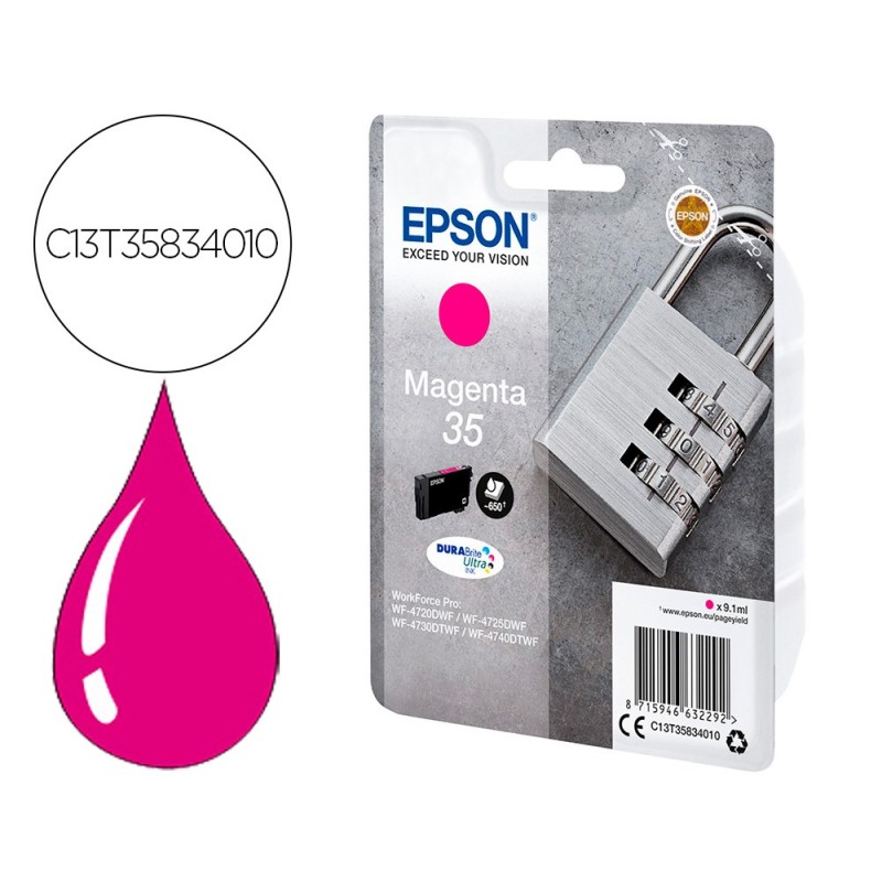 INK-JET EPSON SINGLEPACK MAGENTA 35 DURABRITE ULTRA INK