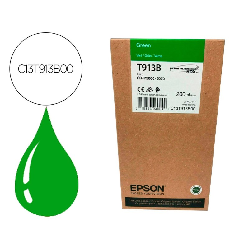 INK-JET EPSON T913B GREEN INK 200ML