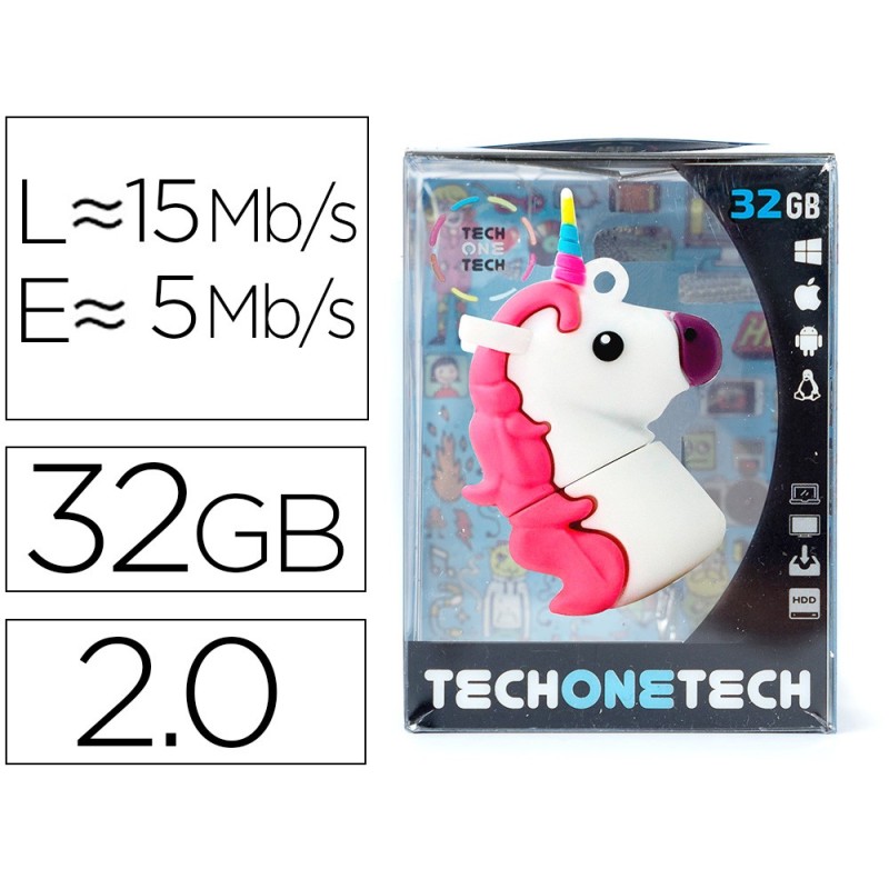 MEMORIA USB TECH ON TECH MI UNICORNIO 32 GB