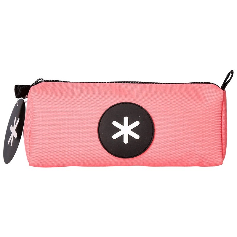 BOLSO ESCOLAR PORTATODO ANTARTIK TRIANGULAR CORAL 210X70X80 MM