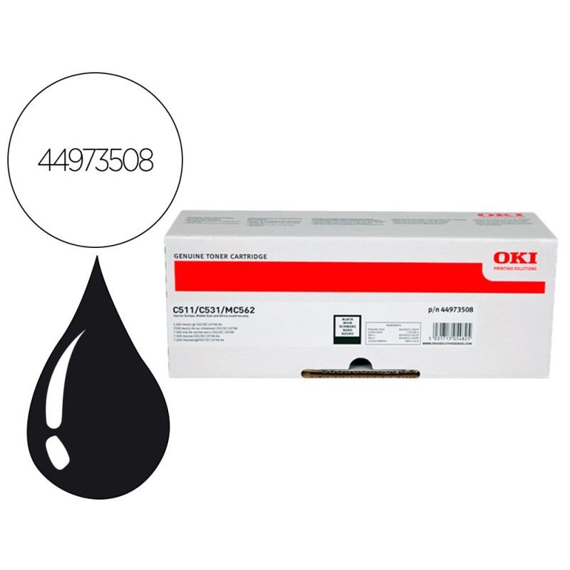 TONER OKI LASER MC562 / C511 NEGRO 7000 PAGINAS