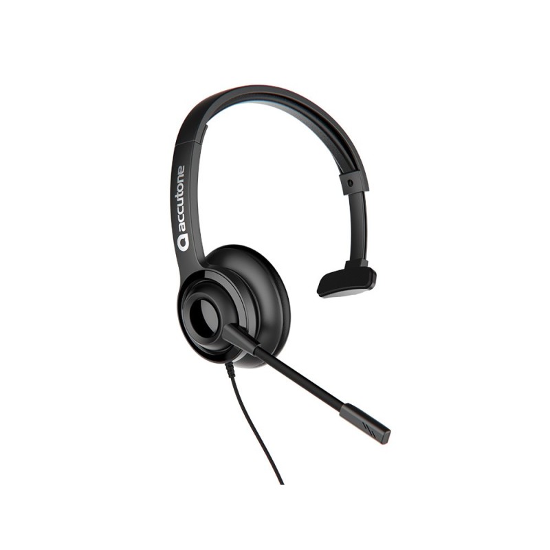 AURICULAR ACCUTONE UM-210UC MONOAURAL USB CON CONTROLADOR Y CANCELACION RUIDO AMBIENTAL CABLE 1,5 MT